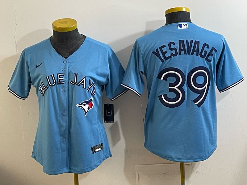 Women 2025 Nike Toronto Blue Jays #39 Yesavage Light Blue Game MLB Jersey 05